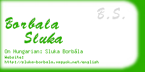 borbala sluka business card